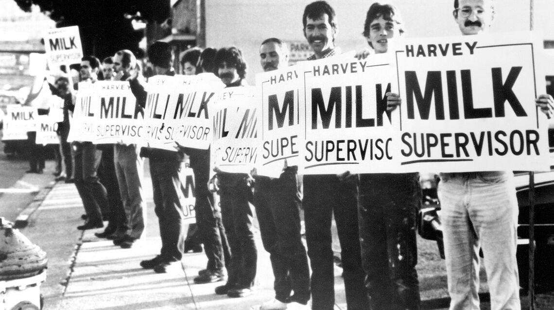 The Times of Harvey Milk (1984)  Documentary
Directed by Rob Epstein
Shown: Harvey Milk supporters